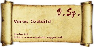Veres Szebáld névjegykártya